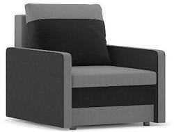 MILTON fotel, normál szövet, hab töltőanyag, szín - szürke / fekete