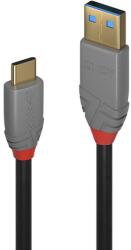 Lindy 36910 USB kábel 0, 5 M USB C USB A Fekete, Szürke (36910) (36910)