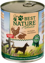  Best Nature 12x800g Best Nature Dog Adult Nyúl, csirke & tészta nedves kutyatáp