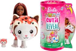 Mattel Barbie Cutie Reveal Chelsea meglepetés baba - Állatos jelmezek - Cica-Panda - Piros (HRK28) (HRK28)
