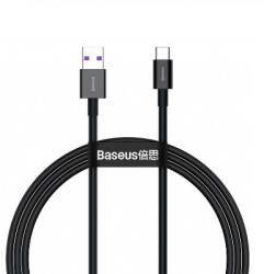 Baseus Superior Series USB-A to USB-C adatkábel, töltőkábel, fekete (66W, 6A, 1m, CATYS-01)