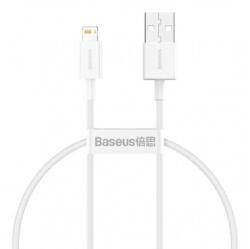 Baseus Superior Series USB-A to Lightning adatkábel, töltőkábel, fehér (18W, 2.4A, 0.25m, CALYS-02)