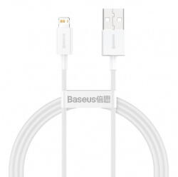 Baseus Superior Series USB-A to Lightning adatkábel, töltőkábel, fehér (20W, 2.4A, 1m, CALYS-A02)
