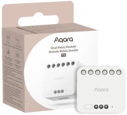 Aqara T2 mini két áramkörös Zigbee kapcsolómodul, fogyasztásmérővel, motoros redőnyvezérlés (AQA-REL-T2LN) - smart-otthon