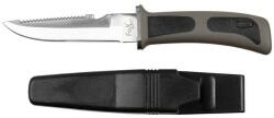 Fox Outdoor Products Cuțit de scufundare, negru, mâner de cauciuc, cu teacă