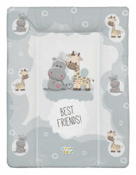 Babastar puha pelenkázó lap 50*70 cm - Best friend's szürke - babastar