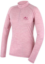 HUSKY MERINO SHIRT DL MEROW ZIPS L fakó rózsaszín