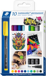 STAEDTLER Комплект маркери Staedtler Lumocolor 317 OHP M, 10 цв (31086-А)
