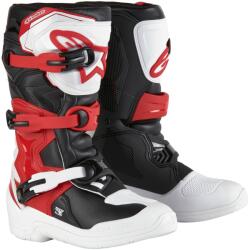 Alpinestars Tech 3S Youth alb-negru-roșu pentru copii Cizme de motocicletă pentru copii (AIM132-27)