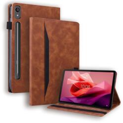 FLATY Husă flip pentru Lenovo Tab P12 maro