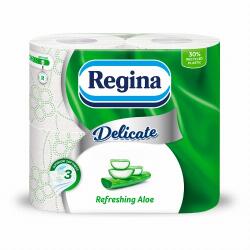 Regina Delicate Refreshing Aloe toalettpapír 3 rétegű 4 tekercs - cooponline