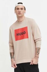 HUGO BOSS pamut melegítőfelső bézs, férfi, nyomott mintás - bézs XXL - answear - 26 990 Ft