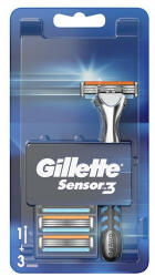 GILLETTE Borotva GILLETTE Sensor3 + 2 betét - papir-bolt