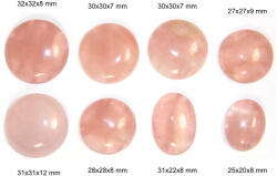  Cabochon din Cuart Roz - Rotund - Oval - 25-32x20-32x7-12 mm - 1 Buc