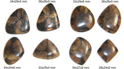  Cabochon din Andaluzit - Neregulat - Picatura - 28-36x24-29x4-6 mm - 1 Buc