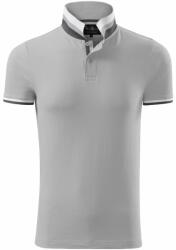 MALFINI Tricou polo bărbați Collar Up - Gri argintiu | L (256A415)