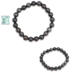  Bratara Psilomelan Diametru 56 mm din Margele Rotunde -10-10, 9 mm - 1 Buc