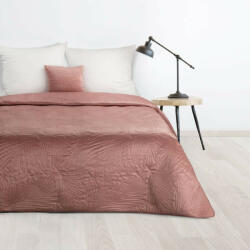  Luiz4 bársony ágytakaró pálmalevél mintával Rózsaszín 220x240 cm