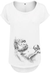 Monkey Mum® Tricou pentru alăptare Monkey Mum® alb - maimuță M (P00762-5)