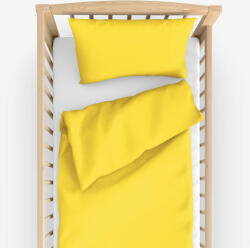 Goldea gyermek pamut ágyneműhuzat kiságyba - sárga 90 x 120 és 40 x 60 cm