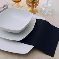 Pack Service textilhatású egyszínű szalvéta 40x40 cm 50 lap/csomag - fekete