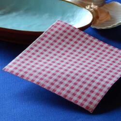 Pack Service Punta-Punta szalvéta 33x33 cm kockás fuxia, 50 lap/csomag