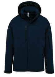 Kariban kapucnis, bélelt férfi softshell kabát KA650, Navy-M
