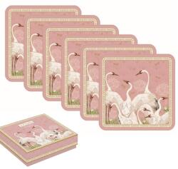 Easy Life Design Parafa poháralátét 6db-os 10, 5x10, 5cm, Dancing Herons