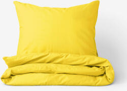 Goldea lenjerie de pat din 100% bumbac - galben 140 x 220 și 50 x 70 cm