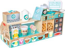 Melissa & Doug Set de joaca din lemn cu accesorii Ne jucam de-a Cafeneaua - Barista (MD30602)
