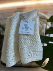 Firststepsshop Pătură tricotată - ivory Lenjerii de pat bebelusi‎, patura bebelusi