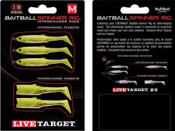 Live Target Set De Rezerva Live Target Pentru Baitball Spiiner Rig Small 857 Lime Chart Silver (f.lt.srip01sm857)