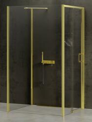 NEW TRENDY Prime Light Gold cabină de duș 100x100 cm pătrat auriu luciu/sticlă transparentă K-1495