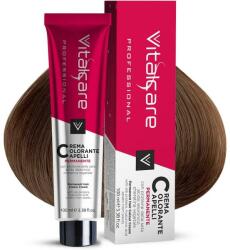 Vitalcare Professional Vopsea de păr permanentă - Vitalcare Permanent Hair Colour Cream With Silk Proteins 4/23 - Chestnut Giamaica
