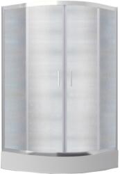 Besco Modern 165 cabină de duș 80x80 cm semicircular crom luciu/sticlă mat MP-80-165-M (MP80165M)