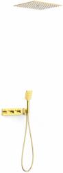 TRES B-System set de duș ascuns cu termostat cu duș de ploaie auriu 30725306OR (30725306OR)