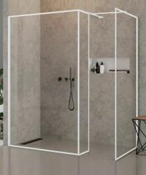 NEW TRENDY New Modus White perete cabină de duș walk-in 80 cm alb mat/sticla transparentă EXK-2283