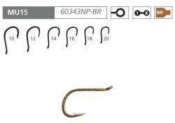 Mustad Carlige Mustad Feeder Cu Ochet Mu15 Br, Nr. 16, 10 Buc Plic (m.60343npbr.16)
