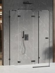 NEW TRENDY Avexa Black cabină de duș 110x80 cm dreptunghiular negru mat/sticlă transparentă EXK-2599 (EXK2599)