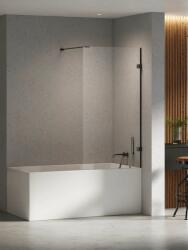 New Trendy Eventa Black Chrome paravan cadă 80 cm o piesă negru luciu/sticlă transparentă EXK-5690 (EXK5690)