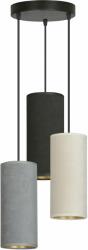 Emibig Bente lampă suspendată 3x60 W alb-negru-auriu-gri/frasin 1068/3PREM (10683PREM)