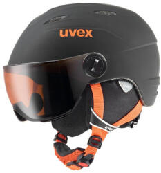 uvex Casca ski cu viziera pentru copii Uvex Junior Visor Pro, neagra, marime 52-54 (56.6.191.2803-67089555)
