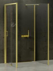 NEW TRENDY Prime Light Gold cabină de duș 100x100 cm pătrat auriu luciu/sticlă transparentă K-1507