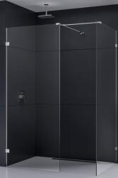 NEW TRENDY Eventa cabină de duș walk-in 130x90 cm dreptunghiular crom luciu/sticlă transparentă EXK-4655