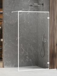 NEW TRENDY Avexa White perete cabină de duș walk-in 100 cm alb mat/sticla transparentă EXK-3005