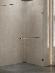 NEW TRENDY Avexa Gunmetal Brushed perete cabină de duș walk-in /sticla transparentă EXK-7111