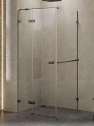 NEW TRENDY Avexa Gunmetal Brushed cabină de duș 100x100 cm pătrat gunmetal periat/sticlă transparentă EXK-3273 (EXK3273)