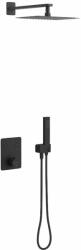 Excellent Krotos set de duș ascuns cu termostat cu duș de ploaie negru AREX. SET. 8045BL (AREXSET8045BL)