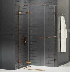 NEW TRENDY Avexa Copper Brushed cabină de duș 90x90 cm pătrat cupru periat/sticlă transparentă EXK-3613 (EXK3613)