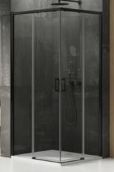 NEW TRENDY Prime cabină de duș 90x80 cm dreptunghiular negru semi lucios/sticlă transparentă D-0314A/D-0313A